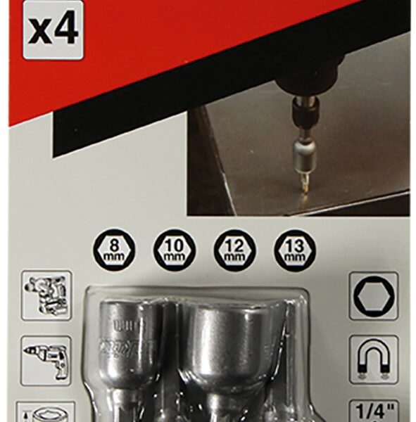 Makita set magnetnih nasadnih ključeva 1/4 inča 8 10 12 13 mm B-57554