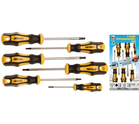 BGS Kraftmann 6-dijelni set Torx odvijača T10-T30 s ergonomskim ručkama