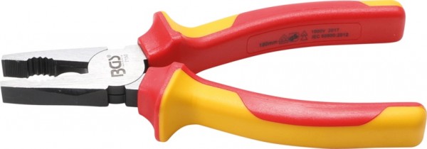 BGS kombinirana VDE kliješta 180 mm s protukliznom 2-komponentnom drškom