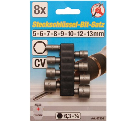 BGS Kraftmann 67308 set nasadnih ključeva 1/4 5-13 mm