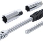 BGS set ključeva za svjećice s umetcima 16 18 21 mm i produžecima