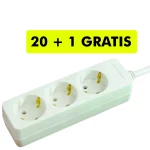 BRENNENSTUHL Brennenstuhl trostruka prenosiva šuko utičnica 3x1,0mm2, 45º , 16A, 1,4m, bijela<br><br> B1150620
