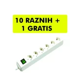 BRENNENSTUHL Brennenstuhl šesterostruka prenosiva šuko utičnica s prekidačem 3x1,5mm2, 45º , 16A, 1,4m, bijela<br> B1150620416