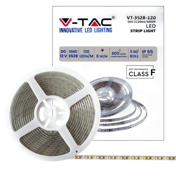 V-TAC LED traka 8W/m 3528 - 120 LED/m 4000K IP65 212044