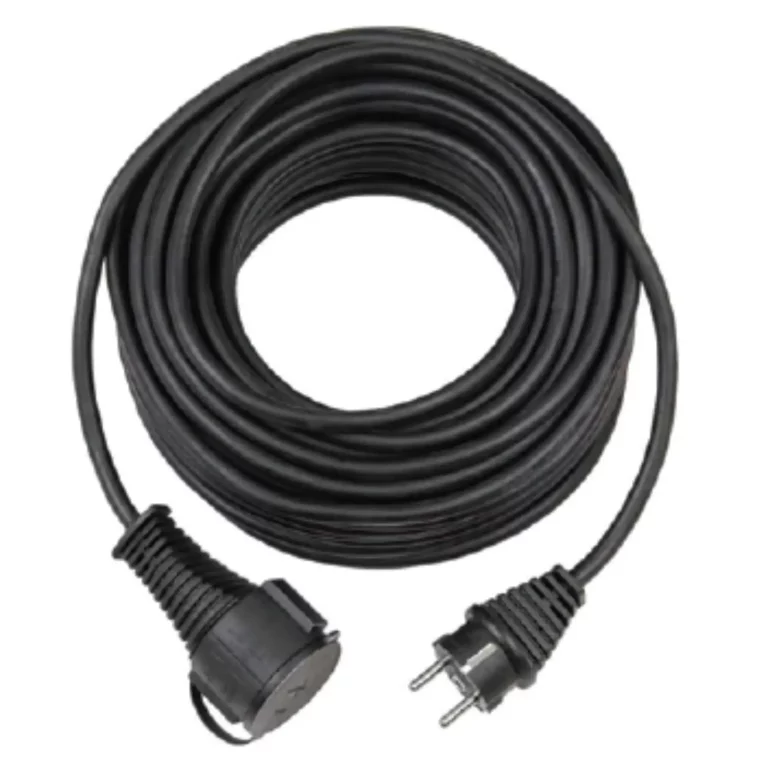 Brennenstuhl gumeni produžni kabel 10 m sa šuko utikačem i utičnicom s poklopcem IP44 crni