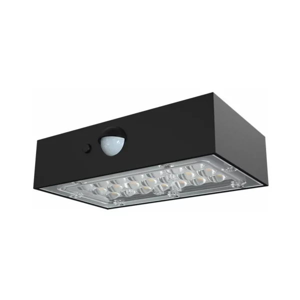 V-TAC LED solarna zidna lampa 350lm baterija 3.7v 1200mAh 4000K+3000K crna 10305