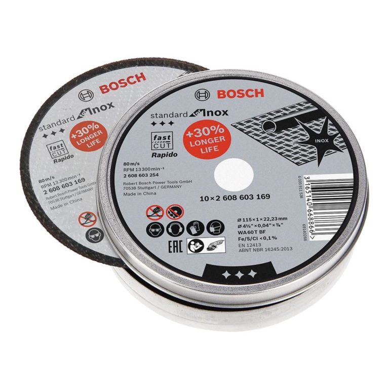 Bosch rezna ploča za Inox dimenzija 125x1x22,23 mm pakirana u limenku od 10 komada