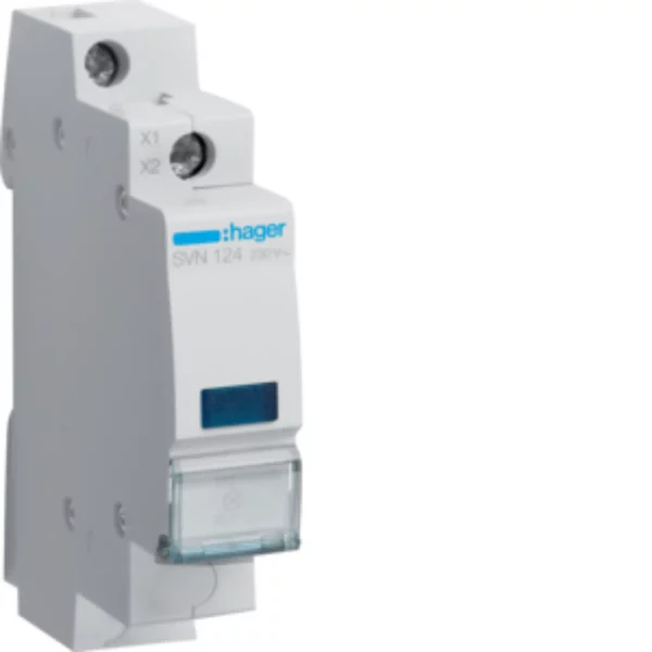 HAGER LED signalizator, 230V, 1M, plava SVN124