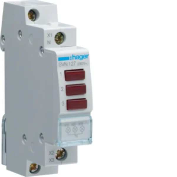 HAGER LED signalizator, 230V, 1M, zelena SVN121