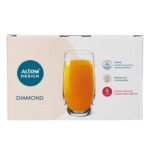 Altom Design Dijamantne čaše za sok & vodu, visoke 360 ml, 6 kom ( 0103007619 ) - Slika 3