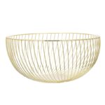 Altom Design okrugla metalna košara za voće, zlatna 0204025126