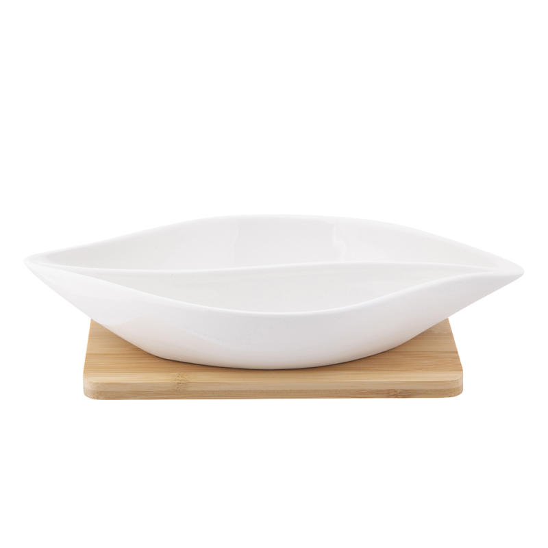 altom-design-porculanska-zdjela-s-2-odjeljka-na-podlozi-od-bambusa-020101240 Altom Design porculanska porculanska zdjela s 2 odjeljka na bambusovoj podlozi