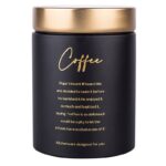 Altom Design posuda za kavu crna sa zlatnim poklopcem Coffee 11x11x15 cm  0204018430