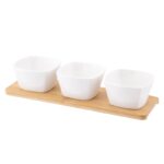Altom Design set 3 zdjelice na podlozi od bambusa - 01010052519