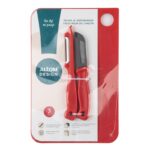 Altom Design set daska za rezanje + nož +strugač,24 cm, crveni, ( 0207020157 )
