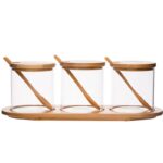 ALTOM DESIGN SET OD 3 BOROSILIKATNE POSUDE SA ŽLICAMA NA POSTOLJU 3X330 ML ( 0203018452 )