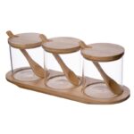 ALTOM DESIGN SET OD 3 BOROSILIKATNE POSUDE SA ŽLICAMA NA POSTOLJU 3X330 ML ( 0203018452 ) - Slika 3