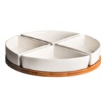 Altom Design set od 4 posude na podlozi od bambusa, okrugli 25,5 cm - 01010052539 - Slika 5