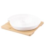 Altom Design spiralna porculanska posuda na podlozi od bambusa 020101239 - Slika 2