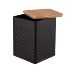 Altom Design spremnik s bambusovim poklopcem Crni - ŠEĆER - 0204018456 - Slika 3