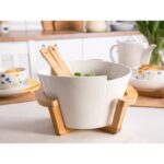 Altom Design zdjela za salatu s podlogom i žlicama od bambusa 29 x 25 x 16cm - 01010052034 - Slika 2