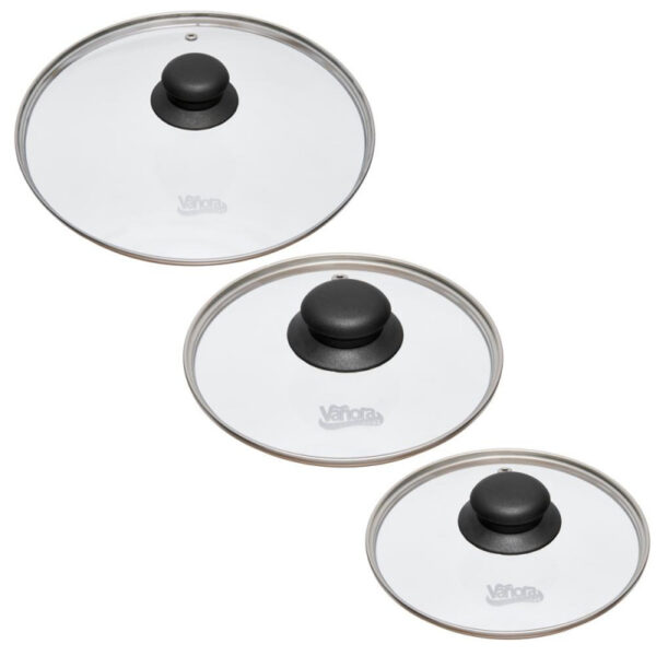 HEINNER SET OD 3 STAKLENA POKLOPCA: 22 / 20 / 18 CM - VN-SYN-CAPM