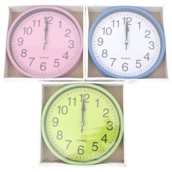 Quartz zidni sat 25cm (mix boja) DI3258