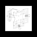 Stell teleskopski zidni nosač SHO 4520 - 23" - 42" - Slika 6