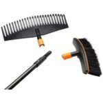 Fiskars QuikFit set grablji za lišće s metlom i drškom 1016608