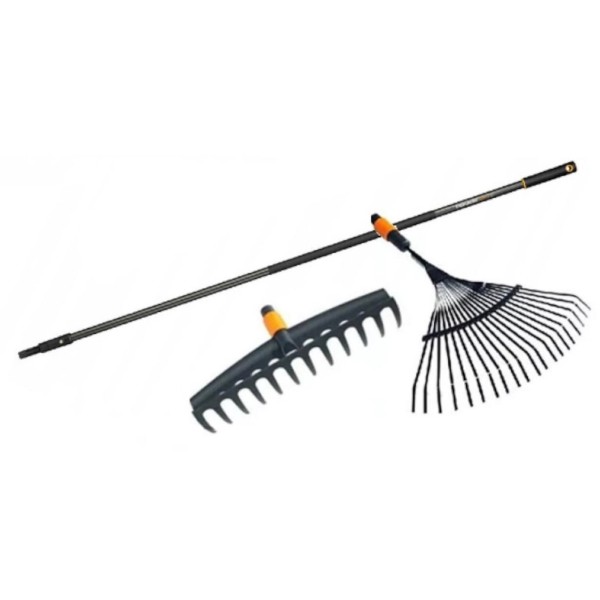 FISKARS grablje za lišće+grablje+drška QuikFit 1018794 FPP FISKARS QuikFit set grablji s drškom 1018794