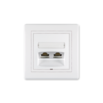 ALING CONEL Komunikacijska dupla utičnica sa Keystone modulima 2xRJ45 8/8 Cat6 UTP A615.000