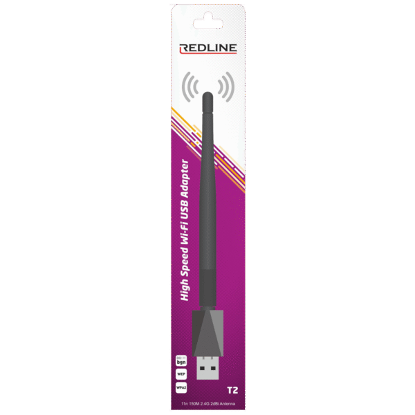 REDLINE Wi-Fi mrežna kartica, USB, 2.4 GHz, 2 dB, 150 Mbps, RT7601 - T2 WiFi antena