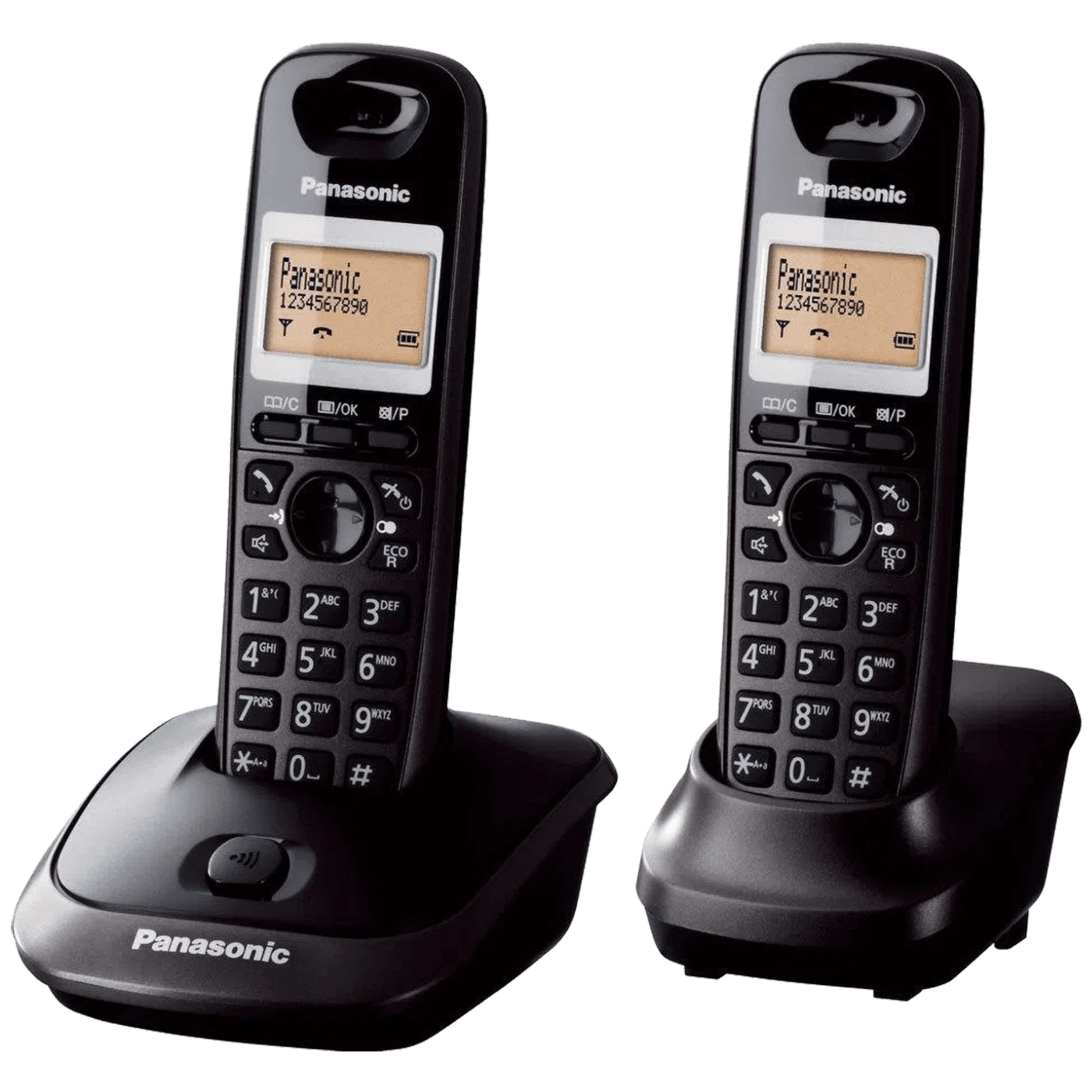 Panasonic Telefon, bežični, sa dvije slušalice, DECT, 1,4"LCD, crna - KX-TG2512FXT Panasonic Telefon, bežični, sa dvije slušalice, DECT, 1,4"LCD, crna - KX-TG2512FXT - Slika 1