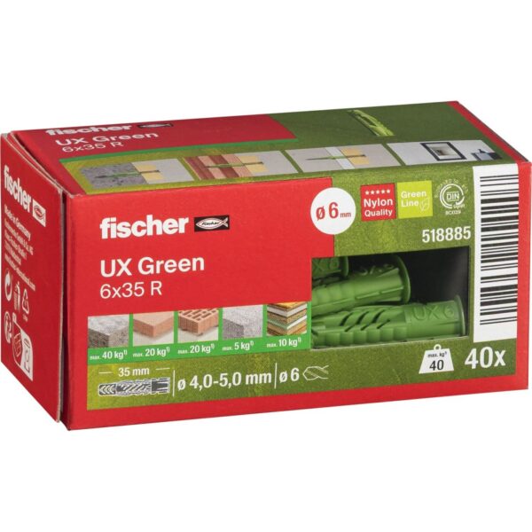 FISCHER Fischer univerzalna tipla UX Green 6x35 R D148593
