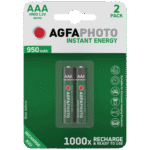 AgfaPhoto Punjiva baterija, AAA, 1.2 V, 950 mAh, blister 2 kom. - R2U Micro