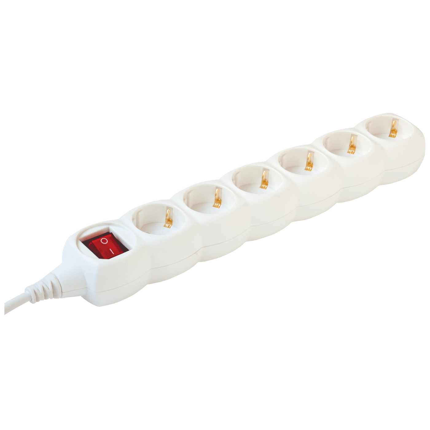 home Produžni kabl, 6 utičnice, prekidač, 1.5mm², 5 met, bijeli - NV 6K-5/WH/1,5 home Produžni kabl, 6 utičnice, prekidač, 1.5mm², 5 met, bijeli - NV 6K-5/WH/1,5 - Slika 1