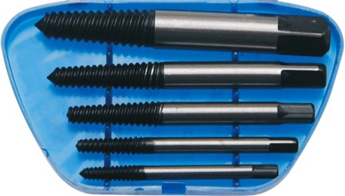 BGS set za izvlačenje pol. vijaka 3-19mm 5dj. 1895 BP26 BGS 5-dijelni set za izvlačenje polomljenih vijaka 3-19 mm u plastičnoj kutiji
