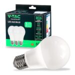V-TAC Led žarulja - 8.5W A60 E27 3000K, 3 kom/pack 217240