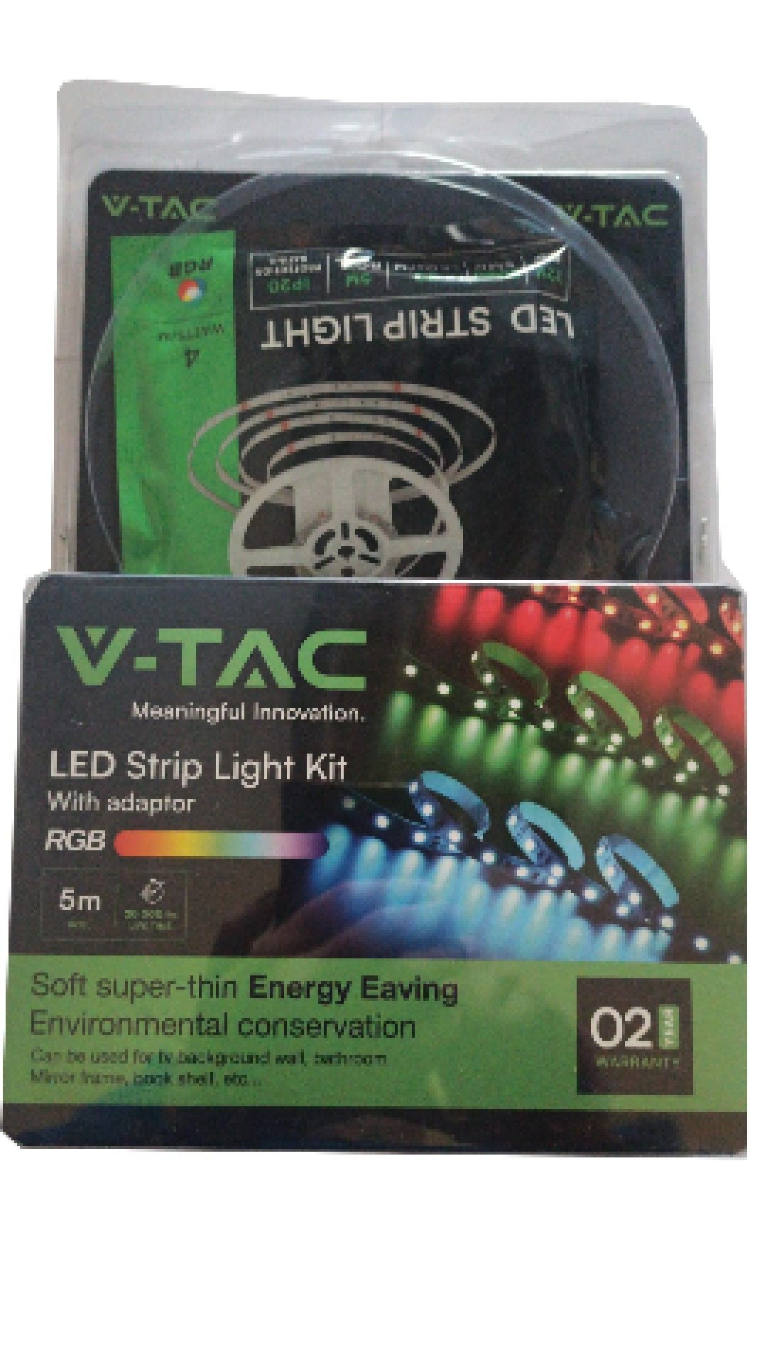 V-TAC LED traka - SET s kontrolerom, daljinskim upravljačem i pretvaračem 6W/m RGB 30LED/M 5m IP20 ( 212124+3625+3238) IP20 12V 212350 V-TAC LED traka - SET s kontrolerom, daljinskim upravljačem i pretvaračem 6W/m RGB 30LED/M 5m IP20 ( 212124+3625+3238) IP20 12V 212350 - Slika 1
