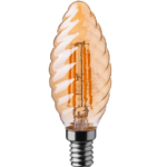 V-TAC LED žarulja - 4W filament E14 twist svijeća 2200K jantar 217115