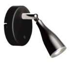 V-TAC 4,5W Zidna lampa s prekidačem 3000K - crna 218676