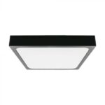 V-TAC LED četvrtasta stropna lampa sa senzorom i crnim obrubom 24W 4000K IP44 7673