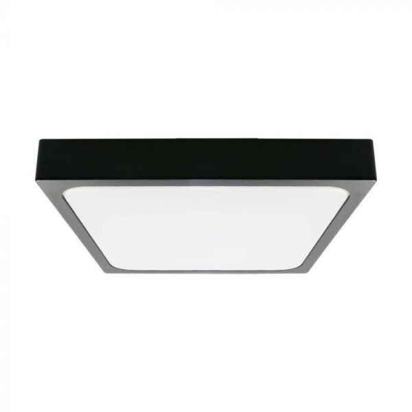 V-TAC LED četvrtasta stropna lampa sa senzorom i crnim obrubom 24W 4000K IP44 7673