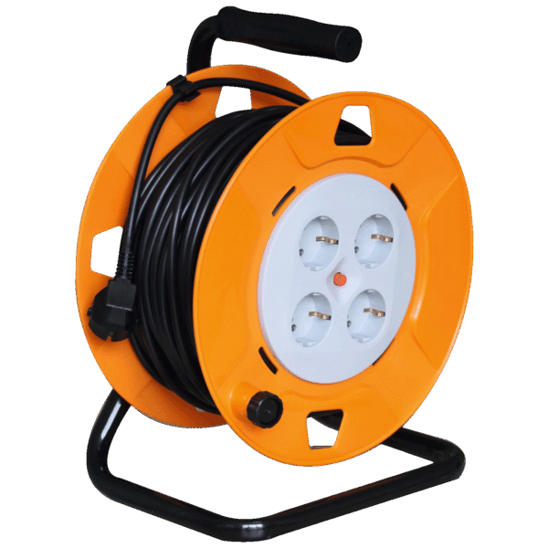 home Motalica za kabl, 25 met., H05VV-F, 3G1.5 mm², IP20 - HJR 4-25/1,5