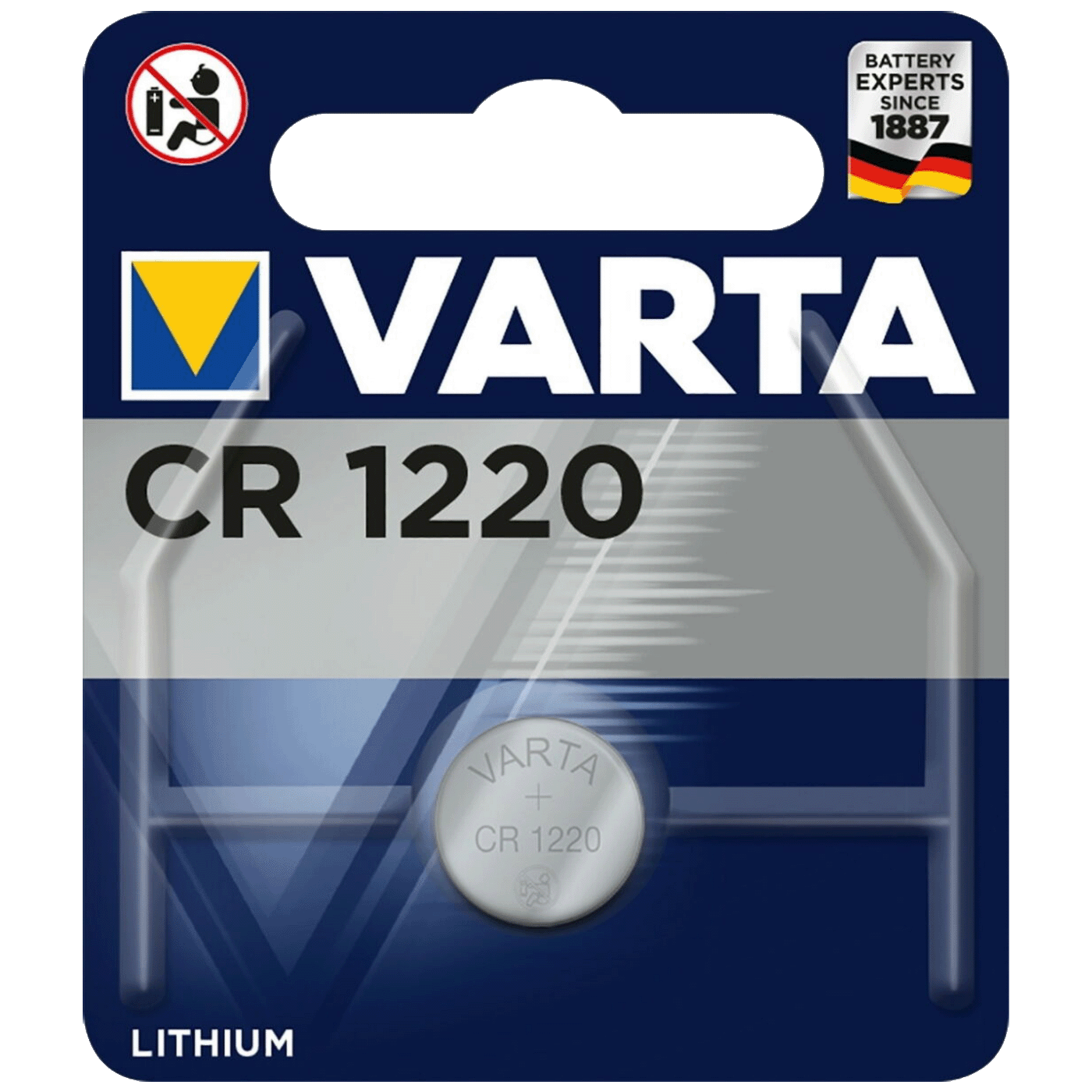 Varta Baterija litijska, CR1220, 3 V, dugmasta, blister 1 kom Varta Baterija litijska, CR1220, 3 V, dugmasta, blister 1 kom - Slika 1
