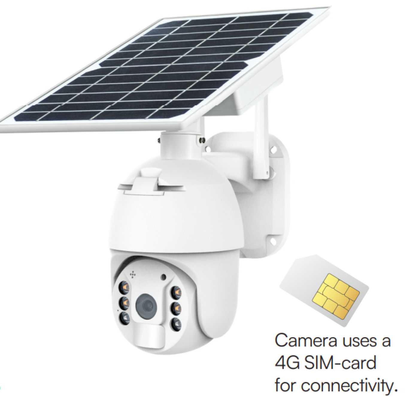 V-TAC HD SMART solarna PTZ kamera sa senzorom, SIM kartica - 4G, bijela 11616 V-TAC HD SMART solarna PTZ kamera sa senzorom, SIM kartica - 4G, bijela 11616 - Slika 1