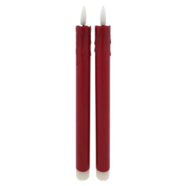 KSA ELEKTROPROFI LED svijeće 25cm - SET 2 kom, crvena boja HD-115