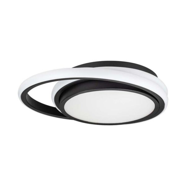 V-TAC LED dvostruka okrugla stropna lampa 38W 4000K IP20 crna 6920
