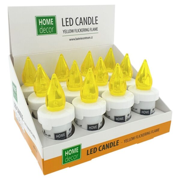 KSA ELEKTROPROFI (P1462) Bijela LED svijeća HD-130 HOME DECOR sa žutim titrajućim plamenomAA-R6 HD-130