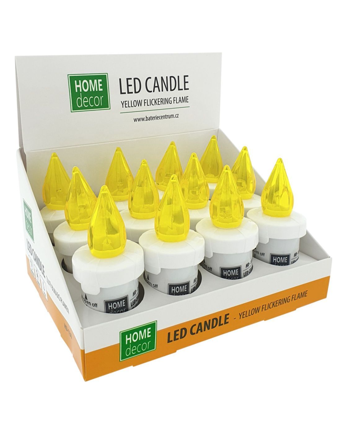 KSA ELEKTROPROFI (P1462) Bijela LED svijeća HD-130 HOME DECOR sa žutim titrajućim plamenomAA-R6 HD-130 KSA ELEKTROPROFI (P1462) Bijela LED svijeća HD-130 HOME DECOR sa žutim titrajućim plamenomAA-R6 HD-130 - Slika 1